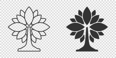 icône de feuille dans un style plat. illustration vectorielle de plante sur fond isolé blanc. concept d'entreprise de signe de fleur. vecteur