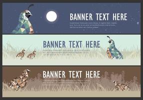 web banner quail low poly vector