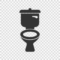 icône de la cuvette des toilettes dans un style plat. illustration vectorielle d'hygiène sur fond isolé. concept d'entreprise de signe de toilettes wc. vecteur