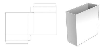 modèle de découpe de boîte en fer blanc de papeterie vecteur
