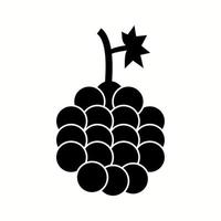 icône de glyphe de vecteur de raisin unique