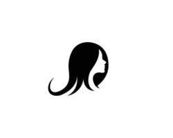 beauté moderne femme peau et salon de coiffure logo design symbole vectoriel. vecteur