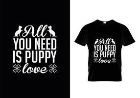 vecteur de conception de t-shirt de typographie de chiens, conception de t-shirt de citations d'amant de chien.