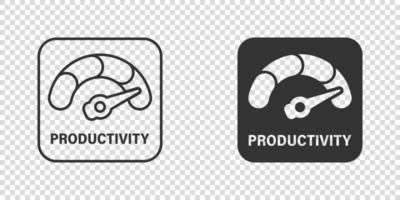 icône de productivité dans un style plat. illustration vectorielle de stratégie de processus sur fond isolé. concept d'entreprise de signe d'analyse de référencement. vecteur