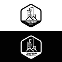 création de logo immobilier, logo d'architecture, illustration vectorielle de modèle de conception de logo d'entreprise moderne. vecteur