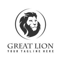 tête de lion unique avec image très féroce icône graphique logo design concept abstrait vecteur stock. peut être utilisé comme symbole lié à l'animal.