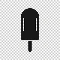 icône de crème glacée dans un style plat. illustration vectorielle sundae sur fond blanc isolé. concept d'entreprise de dessert sorbet. vecteur