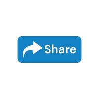 icône de bouton de partage dans un style plat. signe de flèche illustration vectorielle sur fond blanc isolé. envoyer le concept d'entreprise de fichier. vecteur