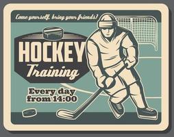 formation de hockey sur glace et club de sport, vecteur