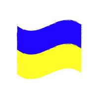 drapeau ukrainien. soutenez le signe de l'ukraine. autocollant aux couleurs du drapeau ukrainien. concept de guerre en ukraine. illustration vectorielle vecteur