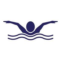 logo de sport de natation vecteur