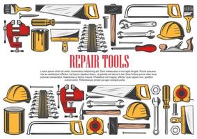 outils et équipement de réparation de maison vecteur