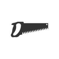 icône de lame de scie dans un style plat. outils de travail vector illustration sur fond blanc isolé. concept d'entreprise de marteau.