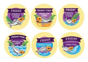 Illustration de Friday Fried Fish. Spécial pour le Carême vecteur