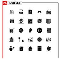 25 icônes créatives signes et symboles modernes des hommes movember lavage hipster vente éléments de conception vectoriels modifiables vecteur