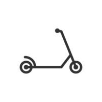 icône de scooter électrique dans un style plat. illustration vectorielle de vélo sur fond blanc isolé. concept d'entreprise de transport. vecteur