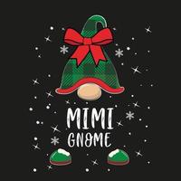 mimi gnome, conception de vecteur de gnomes de noël