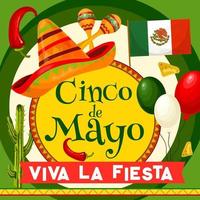 carte de voeux fête vecteur mexicain cinco de mayo