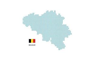 cercle bleu de conception de carte de belgique, fond blanc avec le drapeau de belgique. vecteur