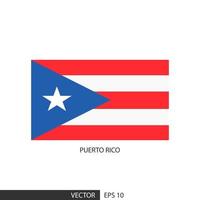 drapeau carré de porto rico sur fond blanc et spécifiez qu'il s'agit d'un vecteur eps10.