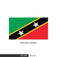 drapeau carré de saint-kitts-et-nevis sur fond blanc et spécifiez qu'il s'agit d'un vecteur eps10.