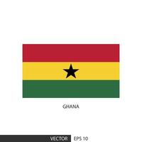 drapeau carré du ghana sur fond blanc et spécifiez qu'il s'agit d'un vecteur eps10.