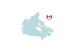 cercle bleu de conception de carte du canada, fond blanc avec le drapeau du canada. vecteur