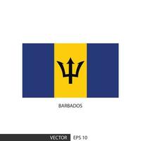 drapeau carré de la barbade sur fond blanc et spécifiez qu'il s'agit d'un vecteur eps10.