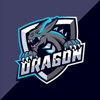 création de logo de mascotte esport dragon squad vecteur