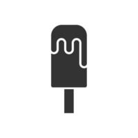icône de crème glacée dans un style plat. illustration vectorielle sundae sur fond blanc isolé. concept d'entreprise de dessert sorbet. vecteur