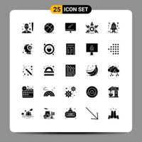 pack d'icônes vectorielles stock de 25 signes et symboles de ligne pour les éléments de conception vectoriels modifiables de l'équipe d'éducation du groupe d'entreprises imac vecteur