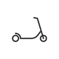 icône de scooter électrique dans un style plat. illustration vectorielle de vélo sur fond blanc isolé. concept d'entreprise de transport. vecteur