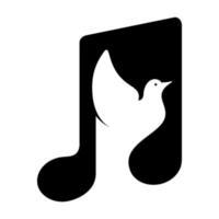 oiseau silhouette illustration simple logo et icône de tonalité vecteur