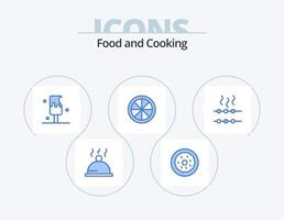 pack d'icônes bleues alimentaires 5 conception d'icônes. . faim. aliments. aliments. aliments vecteur