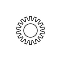 icône de vecteur d'engrenage dans un style plat. illustration de roue dentée sur fond blanc isolé. concept d'entreprise de roue dentée à crémaillère.