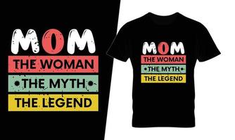 conception de t-shirt typographie maman vecteur
