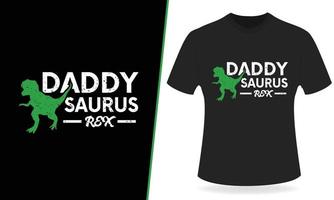 conception de t-shirt typographie papa saurus rex vecteur