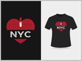 conception de t-shirt typographie nyc vecteur