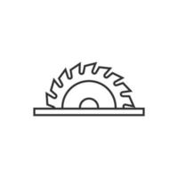 icône de lame de scie dans un style plat. illustration vectorielle de machine circulaire sur fond blanc isolé. concept d'entreprise de disque rotatif. vecteur