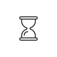 icône de sablier dans un style plat. illustration vectorielle de sablier sur fond blanc isolé. concept d'entreprise d'horloge. vecteur