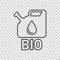 icône de bidon d'essence dans un style plat. essence peut illustration vectorielle sur fond blanc isolé. concept d'entreprise de signe de conteneur de carburant. vecteur