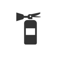 icône d'extincteur dans un style plat. illustration vectorielle de protection incendie sur fond blanc isolé. concept d'entreprise d'urgence. vecteur