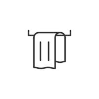 icône de serviette de bain dans un style plat. illustration vectorielle de débarbouillette sur fond blanc isolé. concept d'entreprise d'essuyage d'hygiène. vecteur