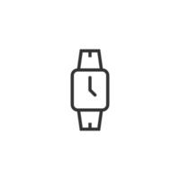 icône de montre-bracelet dans un style plat. illustration vectorielle d'horloge à main sur fond blanc isolé. concept d'entreprise de bracelet de temps. vecteur