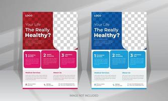 modèle de conception d'affiche de soins de santé de flyer médical au format a4 vecteur