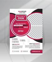 modèle de flyer de vente de maison moderne avec photo vecteur