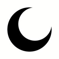 icône de glyphe de vecteur demi-lune unique
