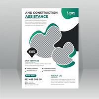 construire un modèle de flyer de maison pour une entreprise de construction vecteur