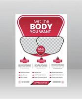 modèle de flyer et d'affiche de remise en forme du corps de gym sportive vecteur