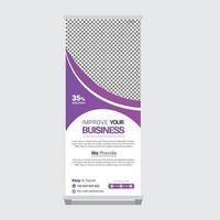 entreprise roll up banner display standee à des fins de présentation vecteur